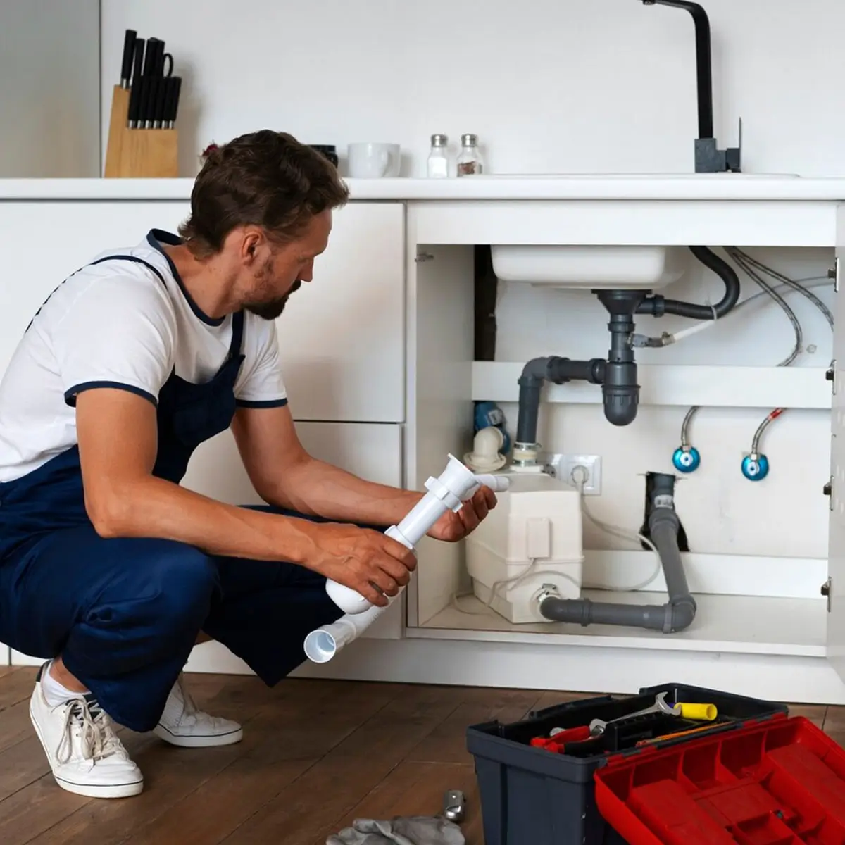 Plumbing installation during a residential remodel